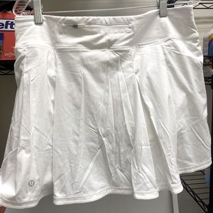 Lululemon Pace Rival Skirt Skort Size 10 Extra Long Women’s Tennis Golf White